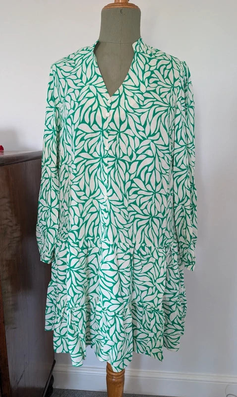 Phase Eight Green Leaf Dress Size 16